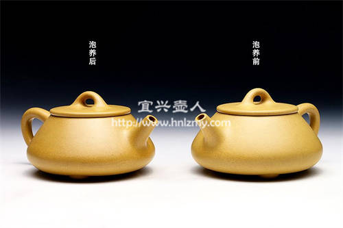 段泥紫砂壺泡養(yǎng)前后對(duì)比圖