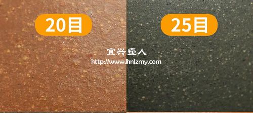 紫砂壺20目和25目對比
