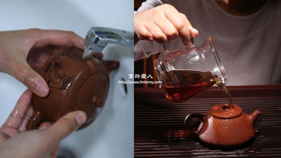 新紫砂壺清洗和開壺示意圖