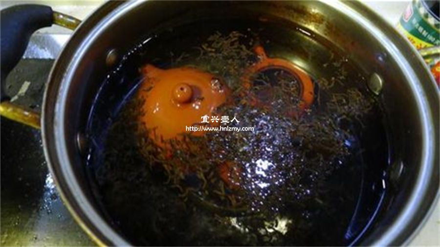 茶葉水煮紫砂壺開壺