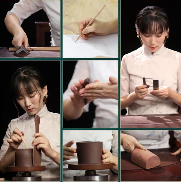 紫砂壺盛娟制壺過(guò)程