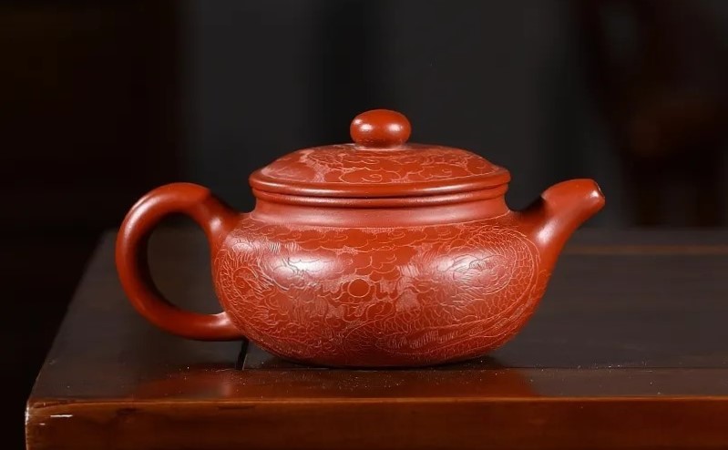 加鐵紅粉的大紅袍紫砂