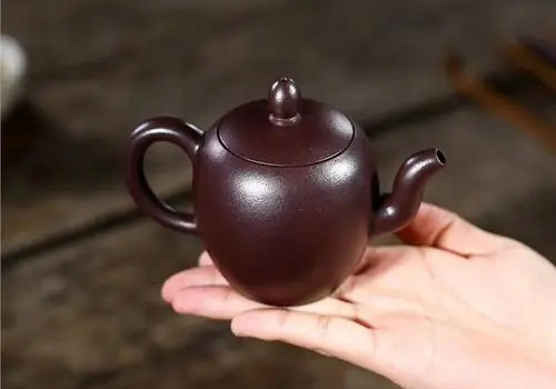 石紅紫砂壺圖片